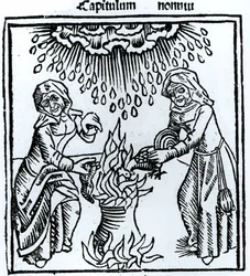 Brujas haciendo un hechizo, 1489